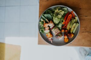 Lemon Pepper Snacks with Cucumber Ribbons CarbWise low-carb healthy food