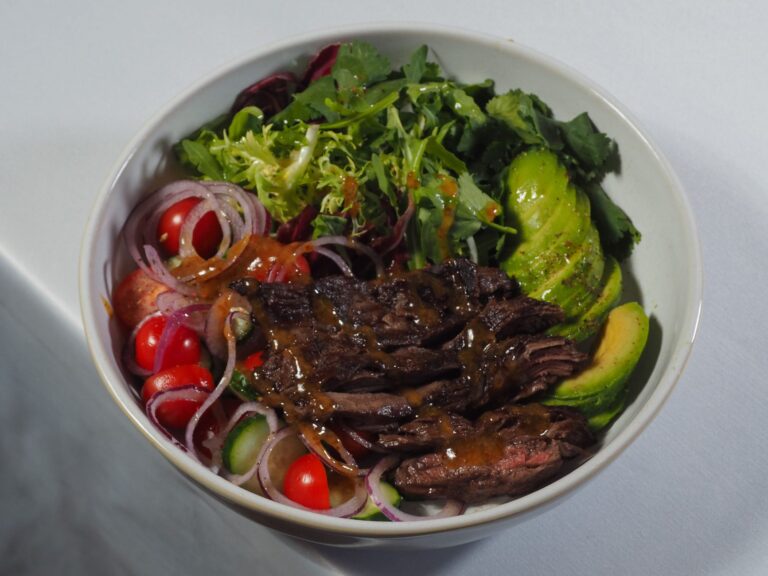 Quick Salad Beef with Asparagus Low-Carb Recipe CarbWise low-carb healthy food