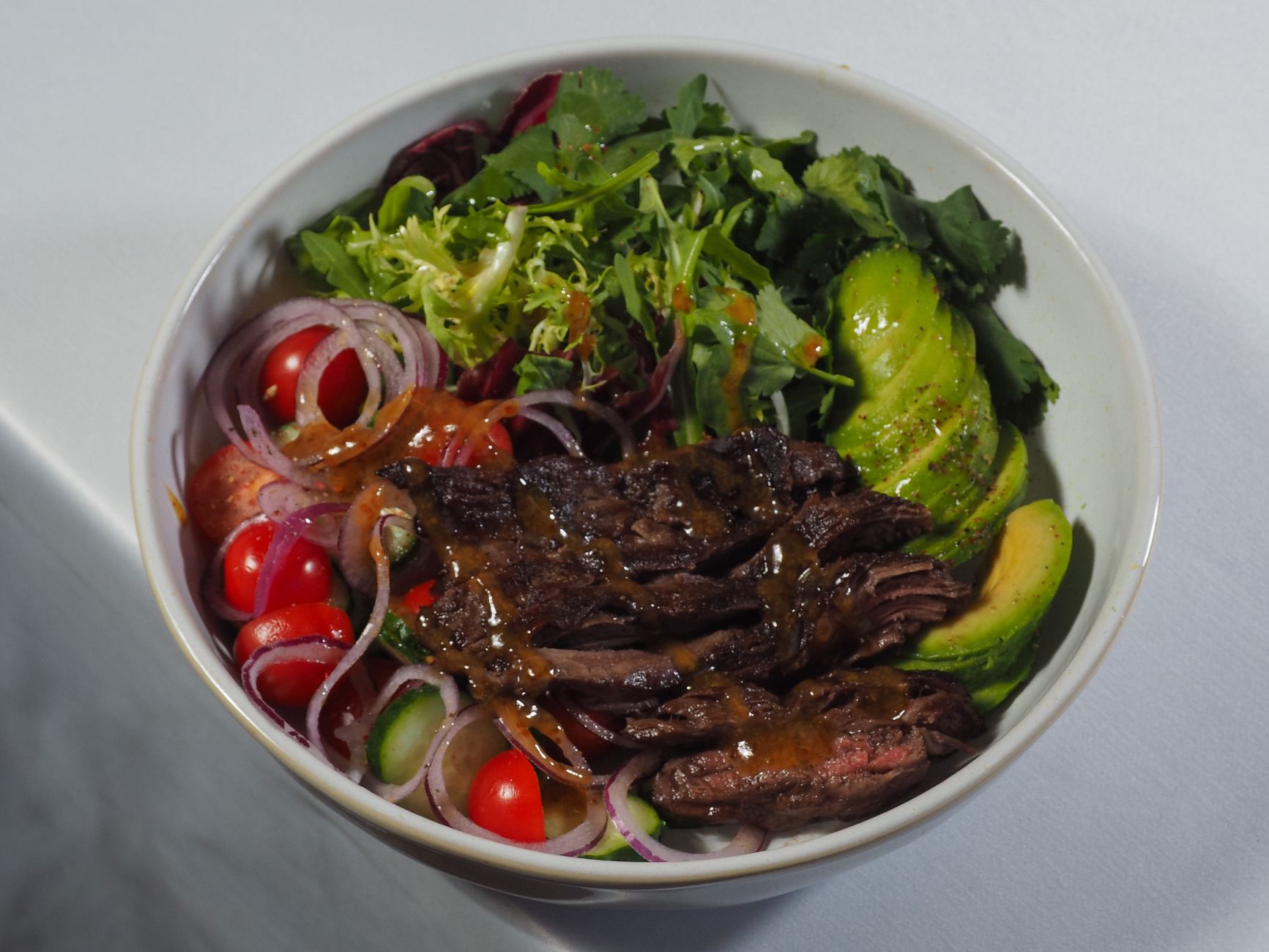 Quick Salad Beef with Asparagus Low-Carb Recipe CarbWise low-carb healthy food