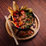 Chilli Garlic Seafood & Fish with Mixed Salad Leaves Low-Carb Recipe CarbWise low-carb healthy food