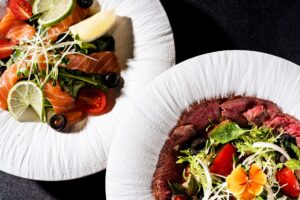 Roasted Pepper Beef with Mushrooms Low-Carb Recipe CarbWise low-carb healthy food