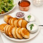 Creamy Spinach Snacks with Mixed Salad Leaves CarbWise low-carb healthy food