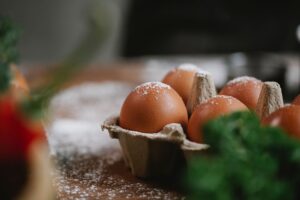 Cheesy Bake Eggs with Mushrooms Low-Carb Recipe CarbWise low-carb healthy food